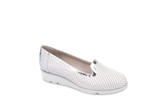 MultiBrands Napoli. Sandalo a punta chiusa con zeppa in corda 63V6 Ivory  FRAU